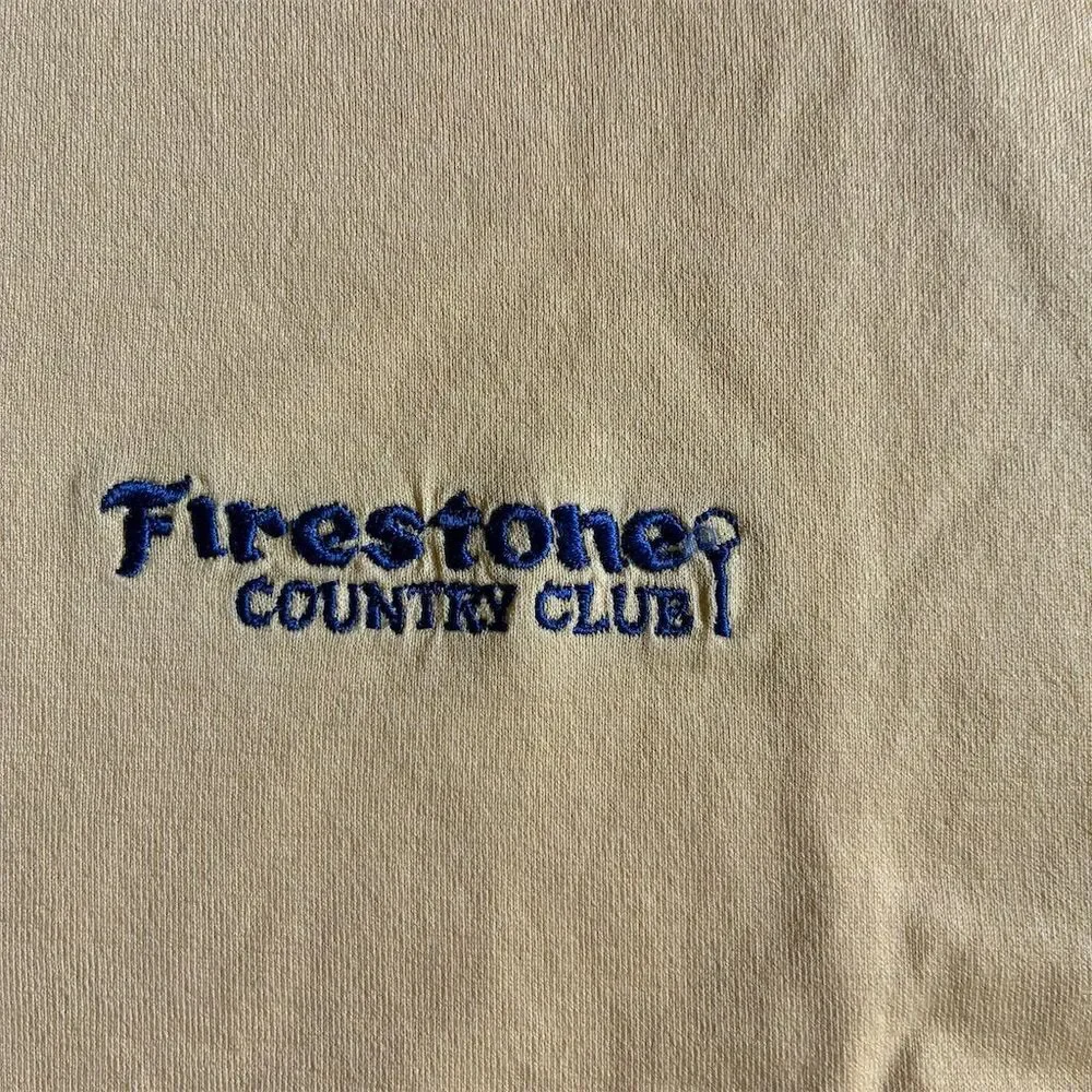 Polo Golf‎ Ralph Lauren Men's M Yellow Polo Shirt Firestone  country club Logo